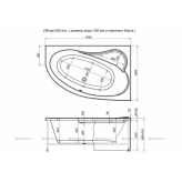 Акриловая ванна Aquanet Luna 155x100 R