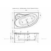 Акриловая ванна Aquanet Luna 155x100 L