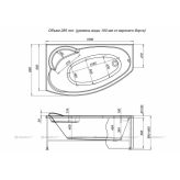 Акриловая ванна Aquanet Jersey 170x90 L