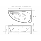 Акриловая ванна Aquanet Augusta 170x90 R