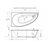 Акриловая ванна Aquanet Augusta 170x90 L