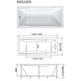 Акриловая ванна Marka One RAGUZA 180х80