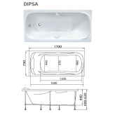 Акриловая ванна Marka One DIPSA 170x75