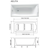 Акриловая ванна Marka One AELITA 150x75
