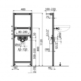 Инсталляция Alcaplast A104/1120 для умывальника 