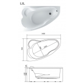 Акриловая ванна Marka One LIL 140x90