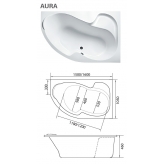 Акриловая ванна Ванна Marka One AURA 160x105