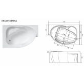 Акриловая ванна Marka One ERGONOMIKA 158-175*110