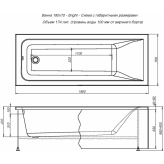  Акриловая ванна Aquanet Bright 180x70