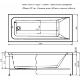 Акриловая ванна Aquanet Bright 165x70
