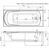 Акриловая ванна Aquanet Roma 170x70