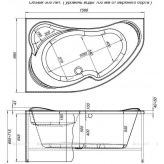 Акриловая ванна Aquanet Capri 160x100