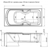 Акриловая ванна Aquanet Polo 170x80