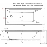 Акриловая ванна Aquanet Bright 170x70