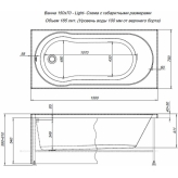 Акриловая ванна Aquanet Light 150x70