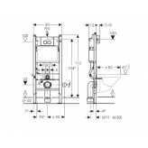 Инсталляция для унитаза GEBERIT DuofixBasic UP100 458.124.21.1