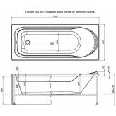 Акриловая ванна Aquanet West NEW 170x70