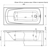 Акриловая ванна Aquanet Roma 160x70