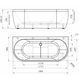 Акриловая ванна Радомир Вальс Макси 180x80