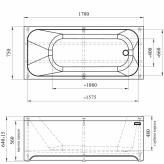 Акриловая ванна Радомир Прованс 170x75