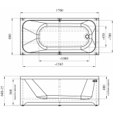Акриловая ванна Радомир Прованс 170x80