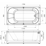 Акриловая ванна Радомир Прованс 170x90