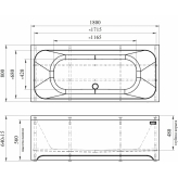 Акриловая ванна Радомир Прованс 180x80