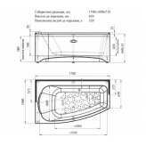 Акриловая ванна Радомир Орегона 170x100