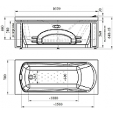 Акриловая ванна Радомир Сильвия 167x70