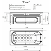 Акриловая ванна Радомир Уэльс 170x75